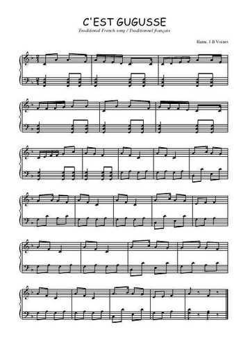 Téléchargez l'arrangement pour piano de la partition de C'est Gugusse en PDF